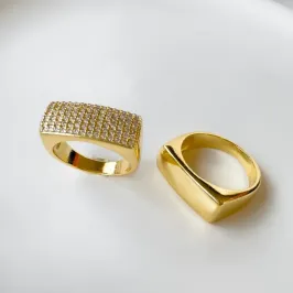 Anel duplo zircônia
