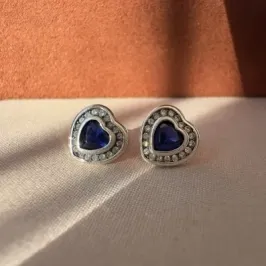 Brinco coração Prata 925