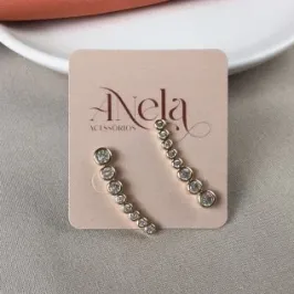 Brinco Ear Cuff cristal