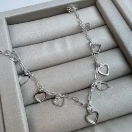 Pulseira corações Prata-925
