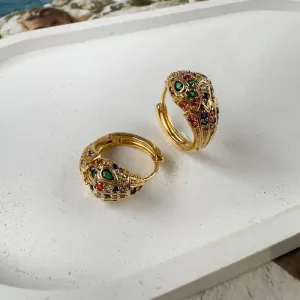 Brinco argola click serpente