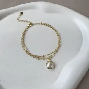 Pulseira dupla perola