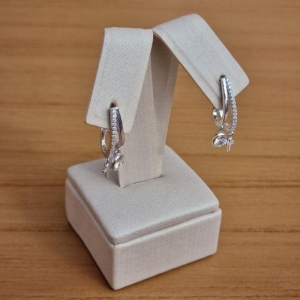 Brinco gancho zircônia Prata 925