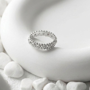 Anel mini esfera com zircônia