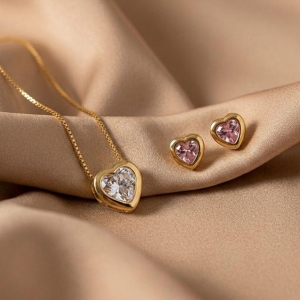 Conjunto Coração Cristal