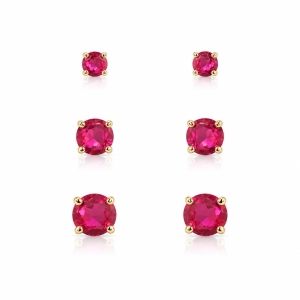 Brinco Trio Pink Leitoso