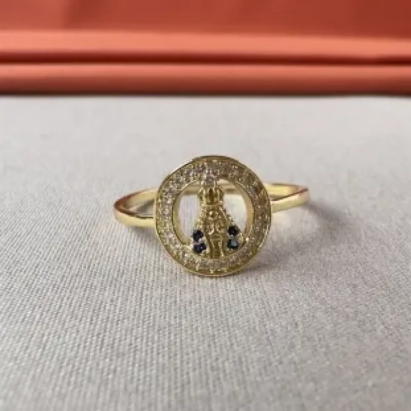 Anel Nossa Senhora zircônia