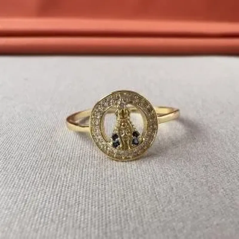 Anel Nossa Senhora zircônia