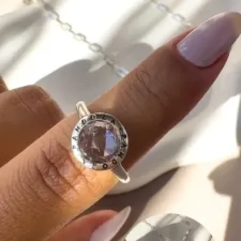 Anel Pandora cristal Prata 925