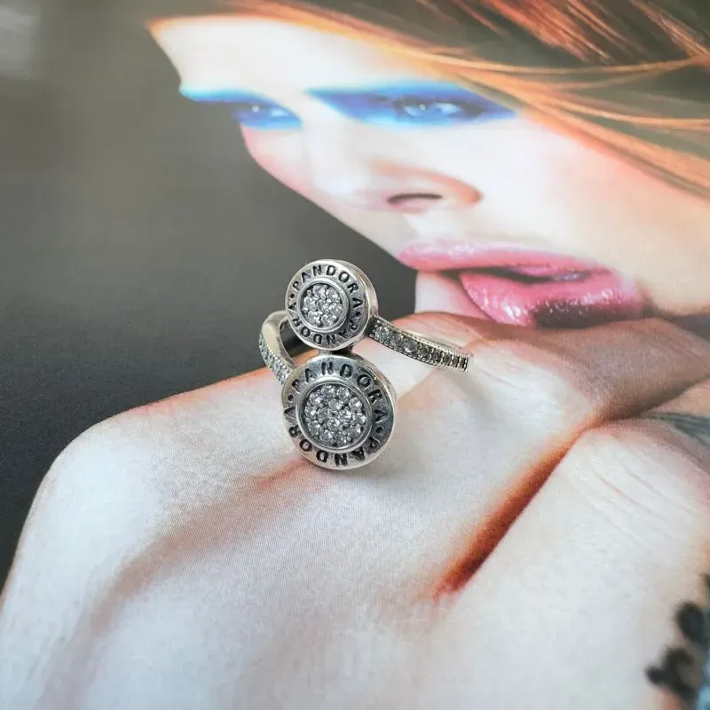 Anel Pandora duplo Prata 925