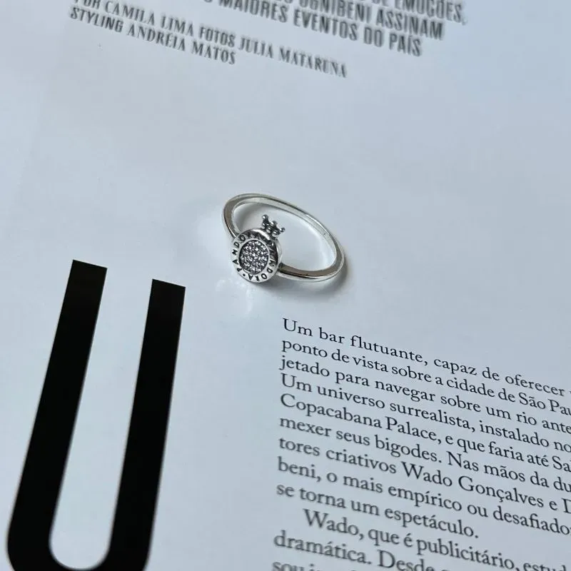 Anel Pandora zircônia Prata 925