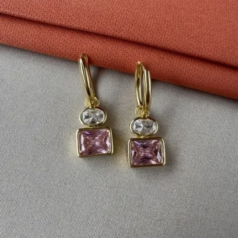 Brinco elegance rosa