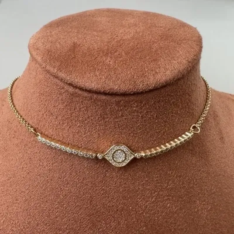 Choker olho grego cristal 