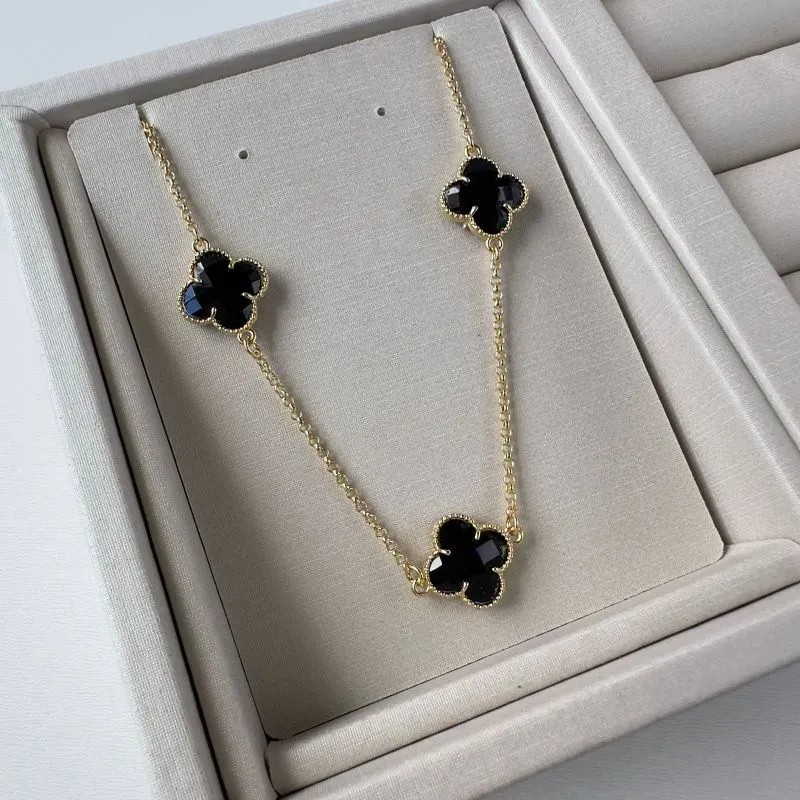 Choker trevo Van Cleef preto