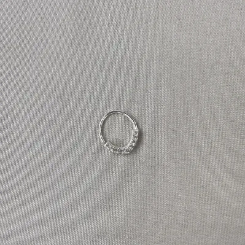 Piercing torção zircônia Prata 925