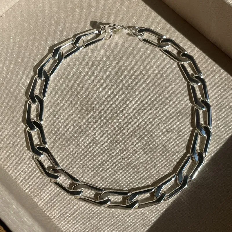 Pulseira masculina elos longos