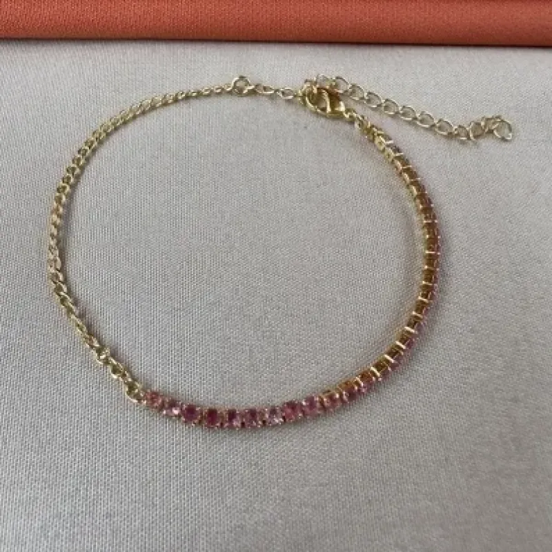 Pulseira riviera rosa 