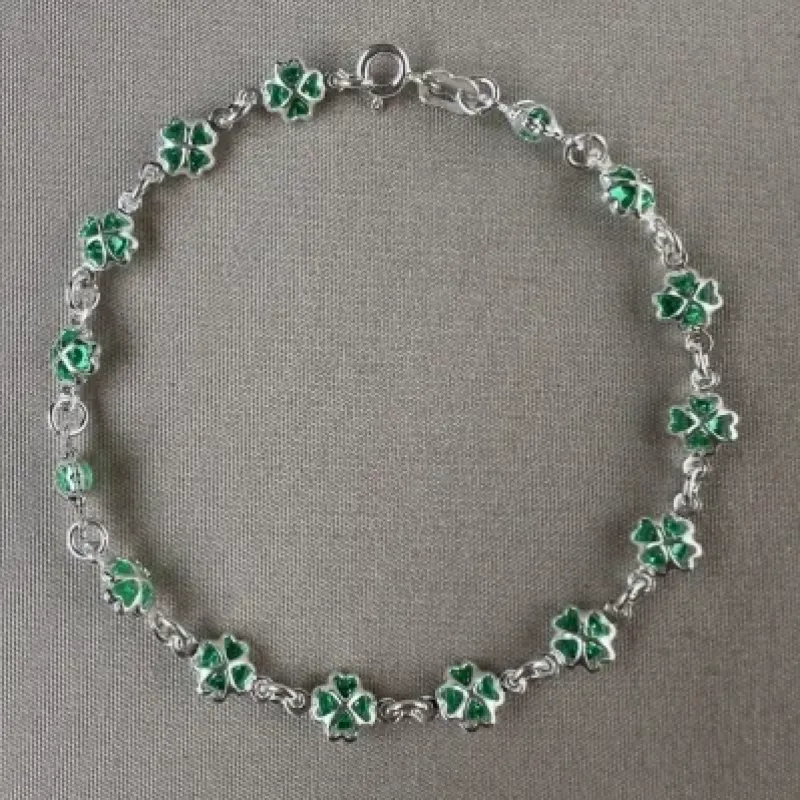 Pulseira trevo da sorte Prata 925