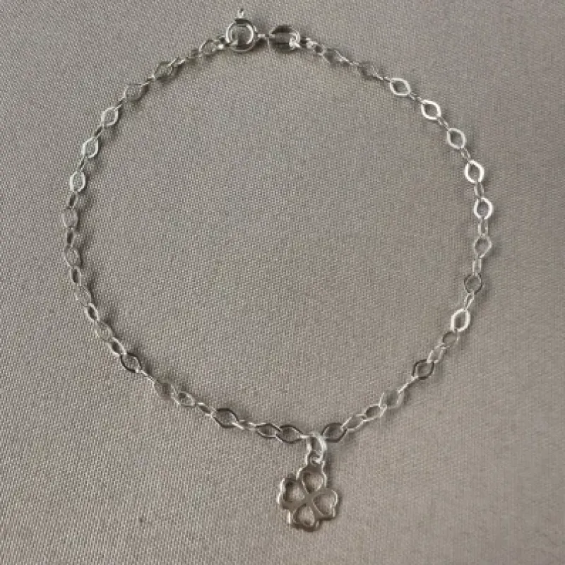 Pulseira trevo vazado Prata 925