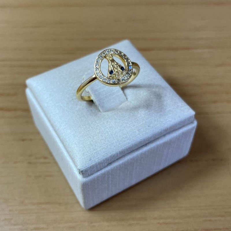 Anel Nossa Senhora zircônia