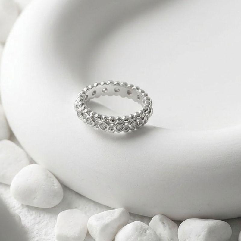 Anel mini esfera com zircônia