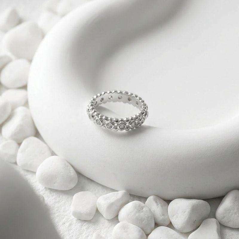 Anel mini esfera com zircônias