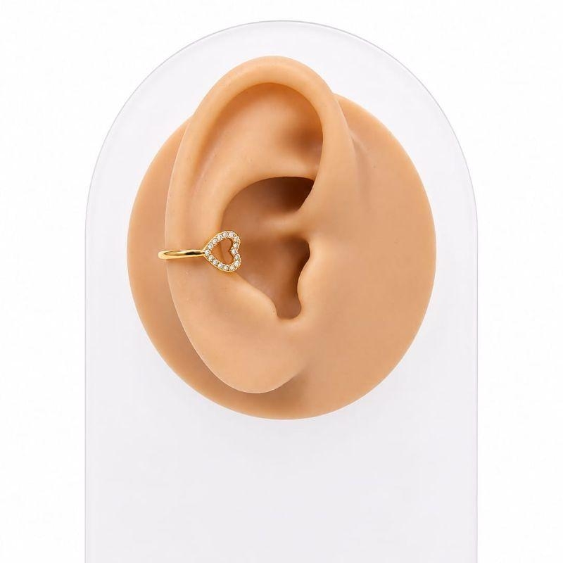 Piercing fake coração vazado