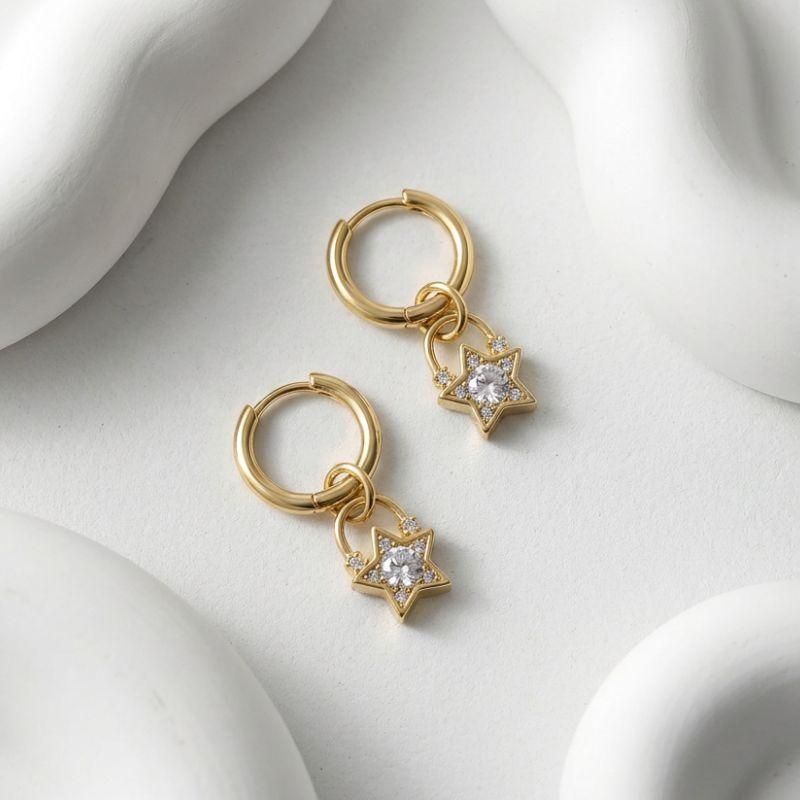 Brinco Argolinha com Estrela