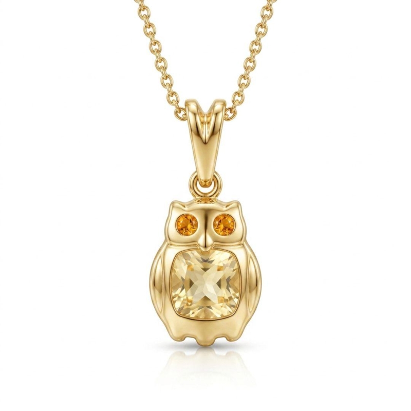 Gargantilha Coruja Cristal