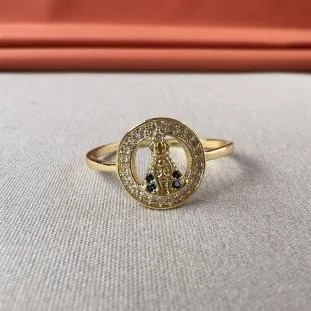 Anel Nossa Senhora zircônia