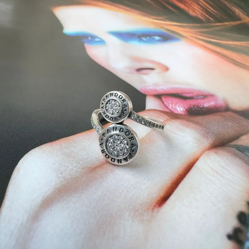 Anel Pandora duplo Prata 925