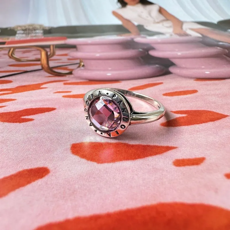 Anel Pandora rosa Prata 925