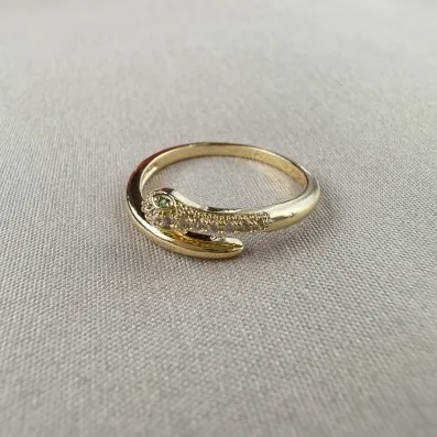 Anel serpente cristal 