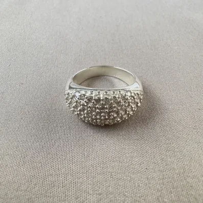 Anel zircônia luxo Prata 925