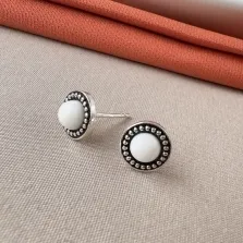 Brinco Prata envelhecida white 