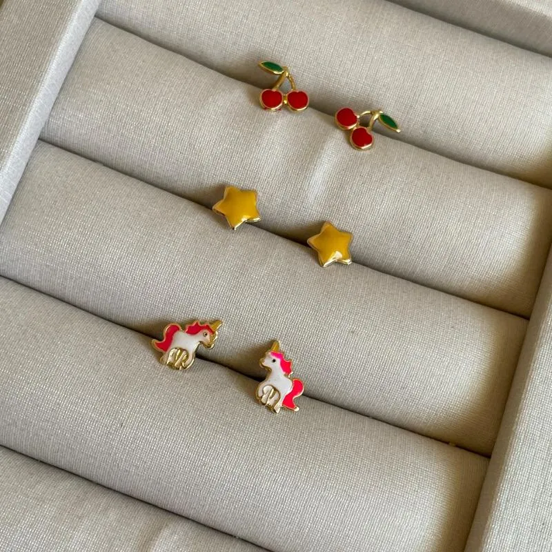 Brinco trio infantil resina