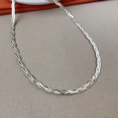 Choker 3 fios Prata 925