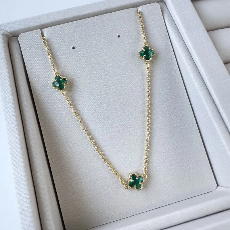 Choker trevo Van Cleef verde