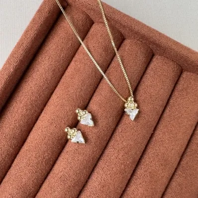 Conjunto Zircônia cristal 
