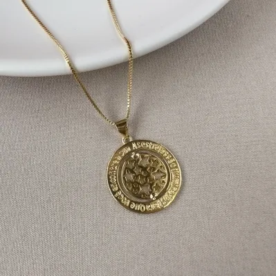 Gargantilha constelação giratória