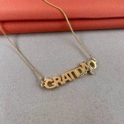 Gargantilha gratidão 