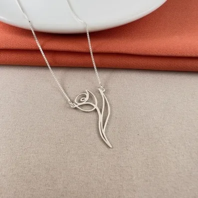 Gargantilha tulipa Prata 925