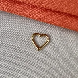 Piercing articulado PVD gold coração
