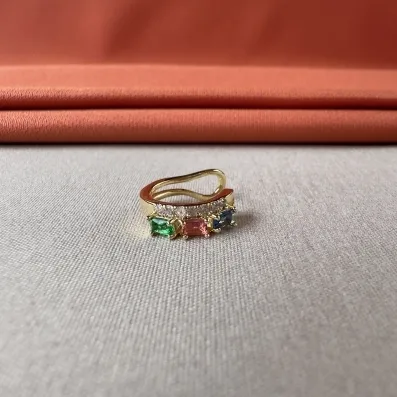Piercing fake baguete color 
