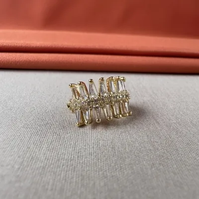 Piercing fake baguete cristal 