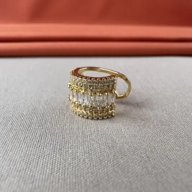 Piercing fake cristal luxo 