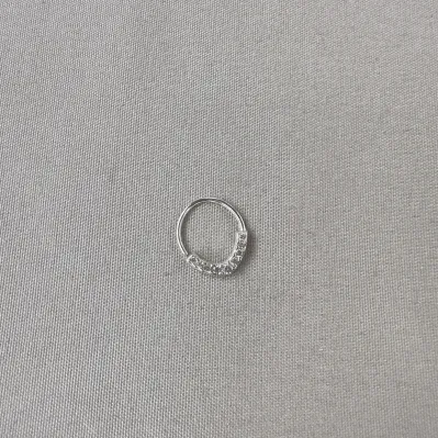 Piercing torção zircônia Prata 925