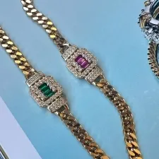 Pulseira cinto esmeralda 