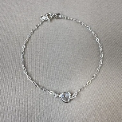 Pulseira coração cristal Prata 925 