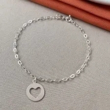 Pulseira coração vazado Prata 925